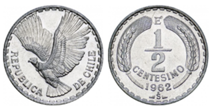 Moneda de medio centésimo de 1962 a 1963